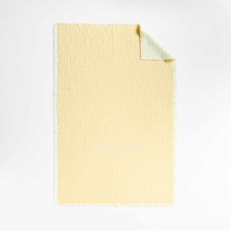 Supersoft Straw Yellow Organic Cotton Gauze Kid Throw Blanket - image 2 of 6