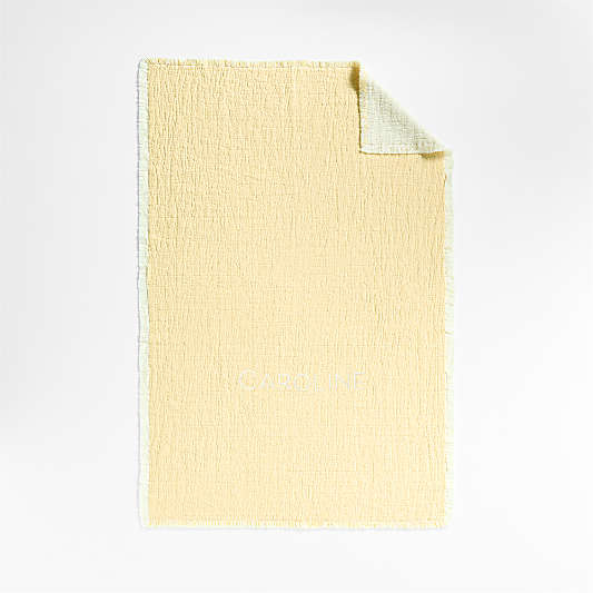 Supersoft Straw Yellow Organic Cotton Gauze Kid Throw Blanket