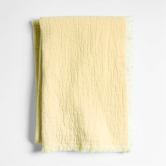 Supersoft Straw Yellow Organic Cotton Gauze Kids Throw Blanket