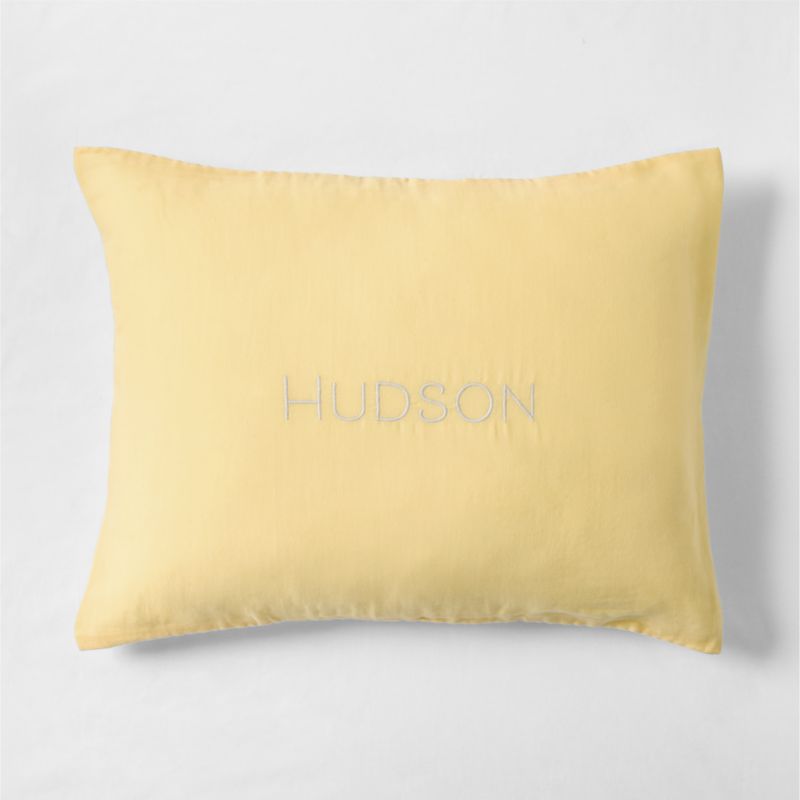 Supersoft Straw Yellow Organic Cotton Gauze Kids Pillow Sham - image 3 of 5