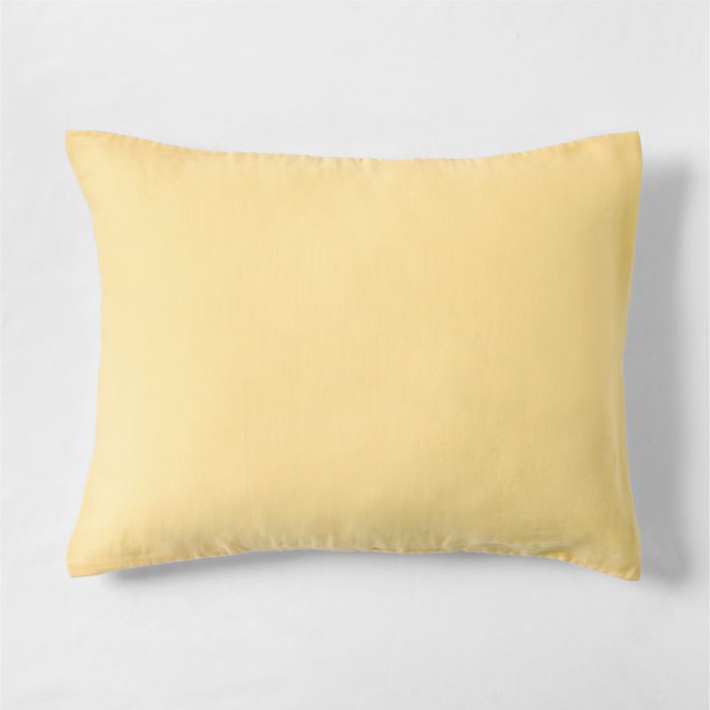 Supersoft Straw Yellow Organic Cotton Gauze Kids Pillow Sham - image 0 of 5