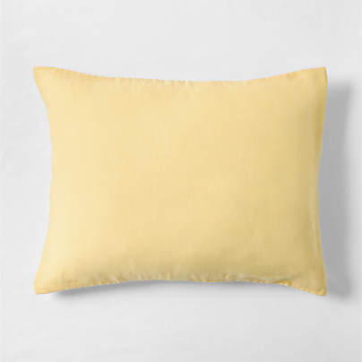 Supersoft Straw Yellow Organic Cotton Gauze Kids Pillow Sham