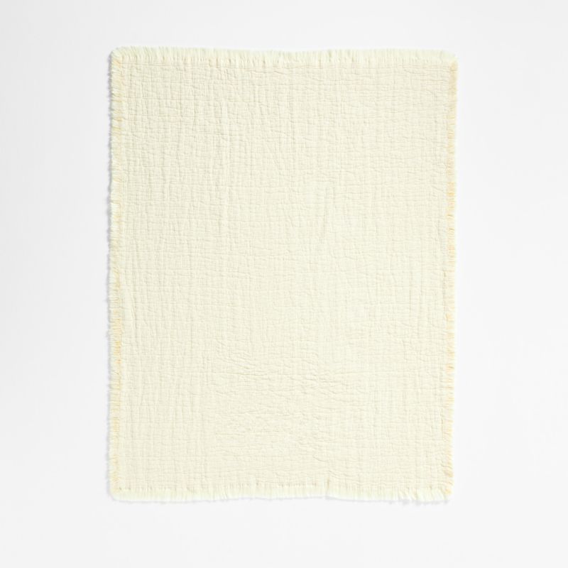 Supersoft Straw Yellow Organic Cotton Gauze Baby Stroller Blanket - image 3 of 6