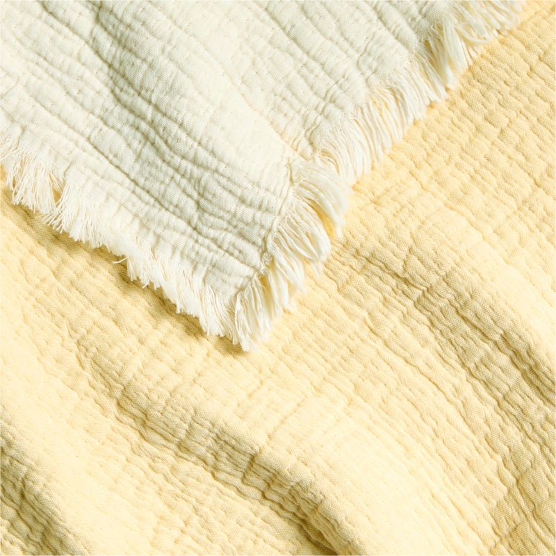 Supersoft Straw Yellow Organic Cotton Gauze Baby Stroller Blanket - image 4 of 6