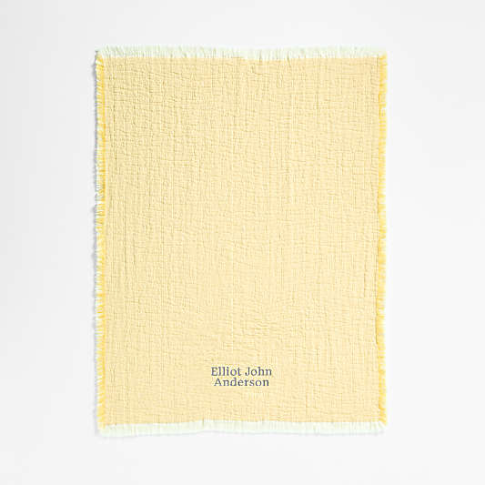 Supersoft Straw Yellow Organic Cotton Gauze Baby Stroller Blanket