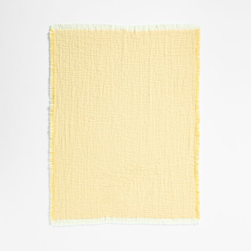 Supersoft Straw Yellow Organic Cotton Gauze Baby Stroller Blanket - image 2 of 6