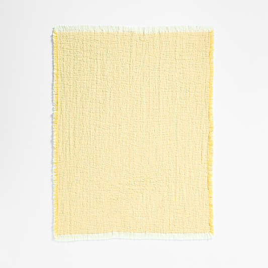 Supersoft Straw Yellow Organic Cotton Gauze Baby Stroller Blanket