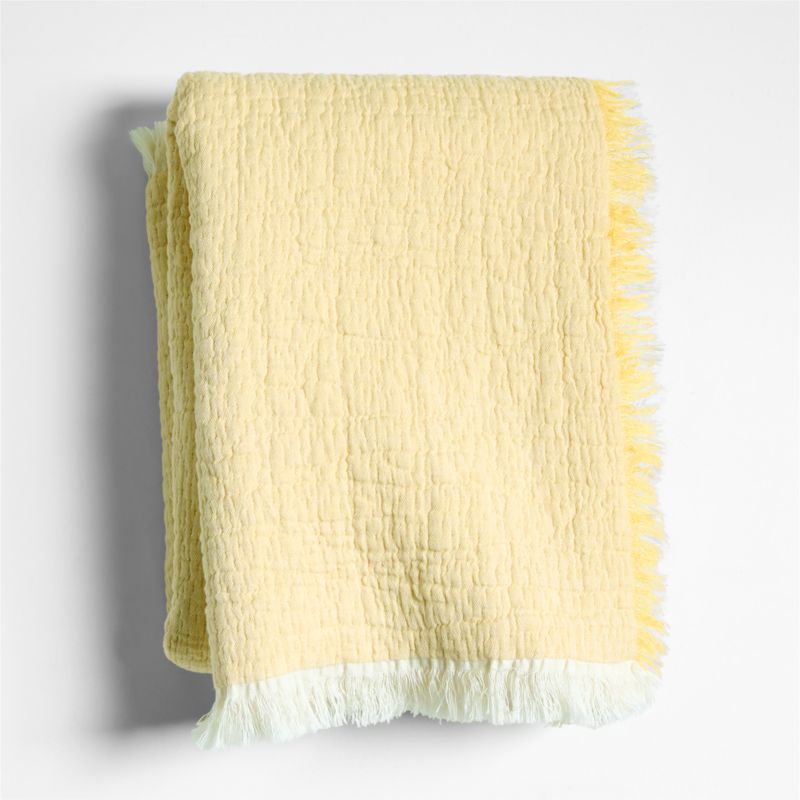 Supersoft Straw Yellow Organic Cotton Gauze Baby Stroller Blanket - image 0 of 6