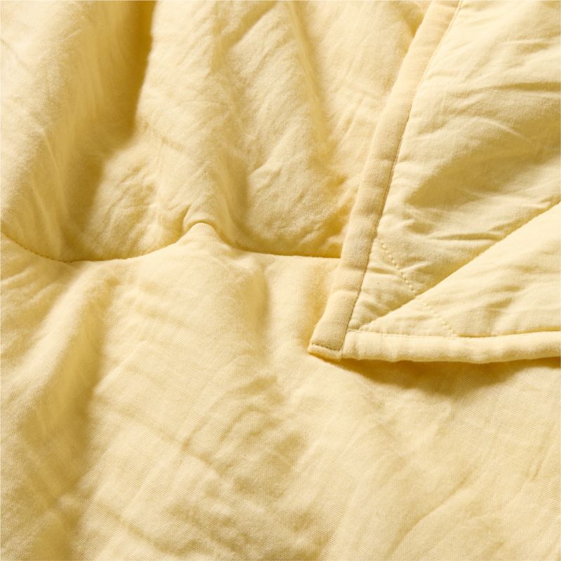 Supersoft Straw Yellow Organic Cotton Gauze Kids Full/Queen Quilt - image 5 of 7