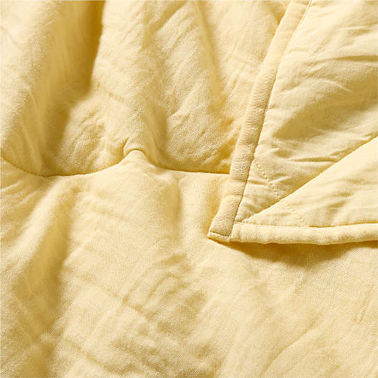 Supersoft Straw Yellow Organic Cotton Gauze Kids Quilt