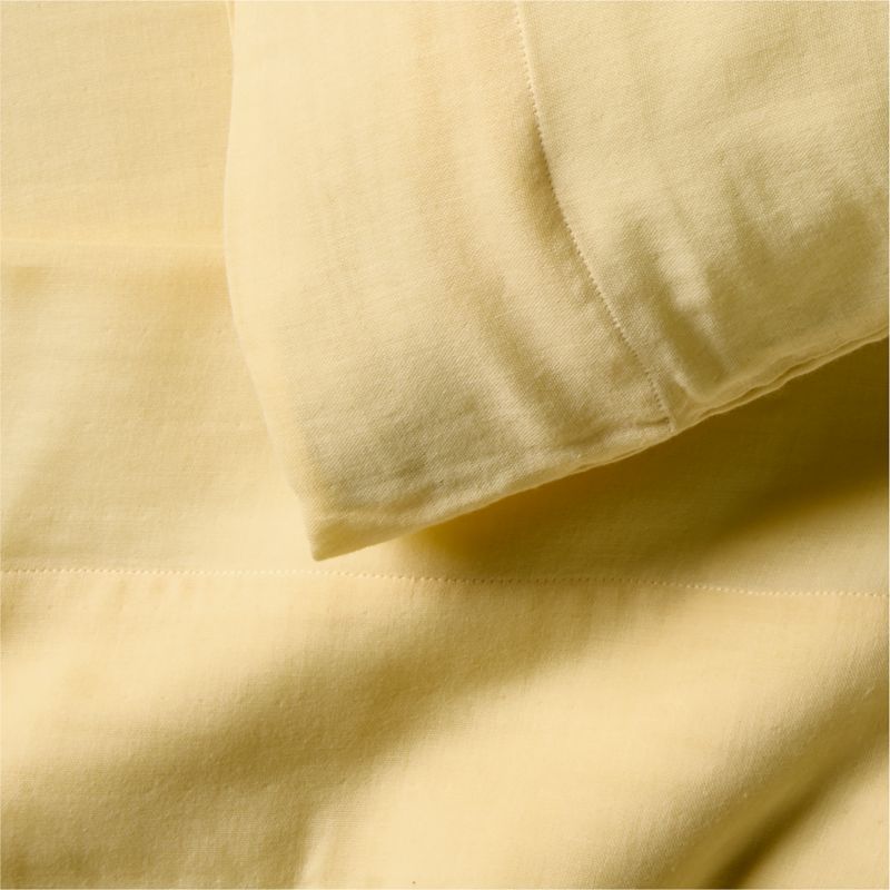 Supersoft Straw Yellow Organic Cotton Gauze Kids Queen Sheet Set - image 3 of 5