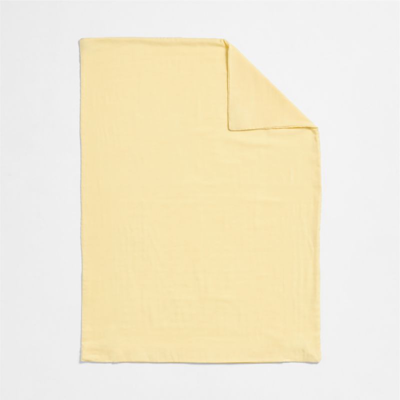 Supersoft Straw Yellow Organic Cotton Gauze Toddler Duvet Cover - image 2 of 7