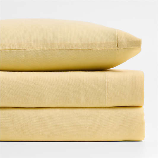 Supersoft Straw Yellow Organic Cotton Gauze Toddler Sheet Set