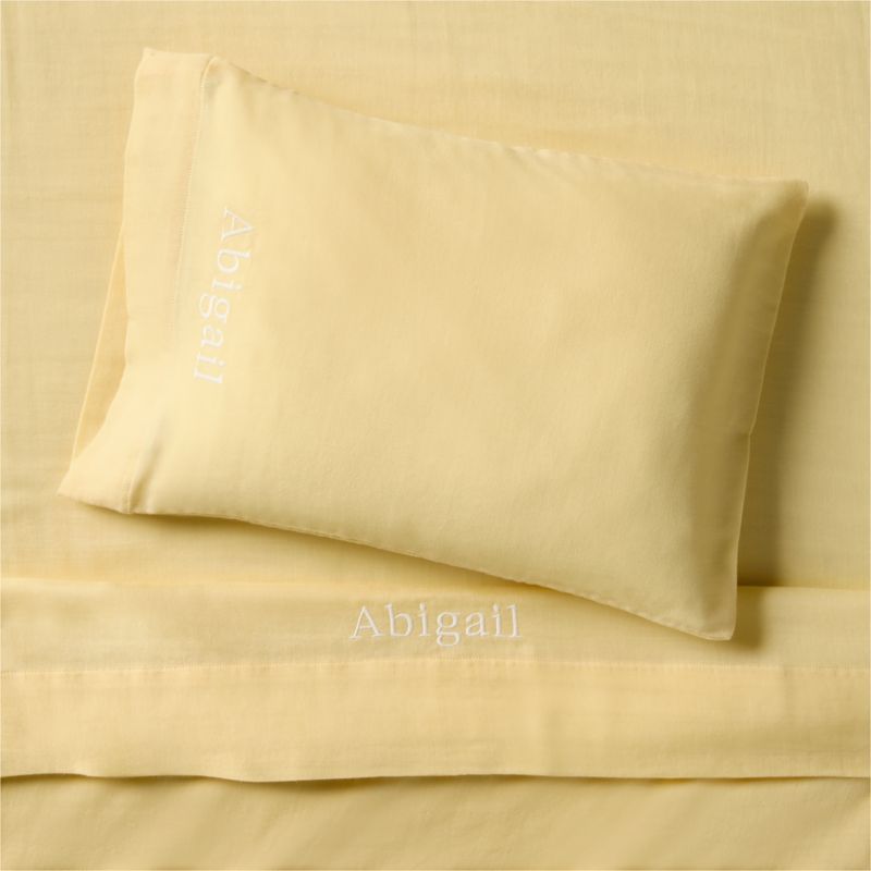 Supersoft Straw Yellow Organic Cotton Gauze Toddler Sheet Set - image 4 of 5