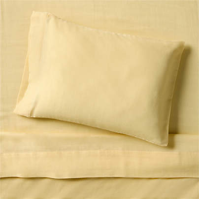 Supersoft Straw Yellow Organic Cotton Gauze Toddler Sheet Set