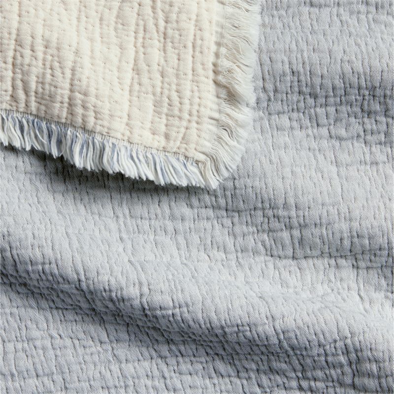 Supersoft Organic Cotton Gauze Smoke Blue Kid Blanket - image 4 of 6