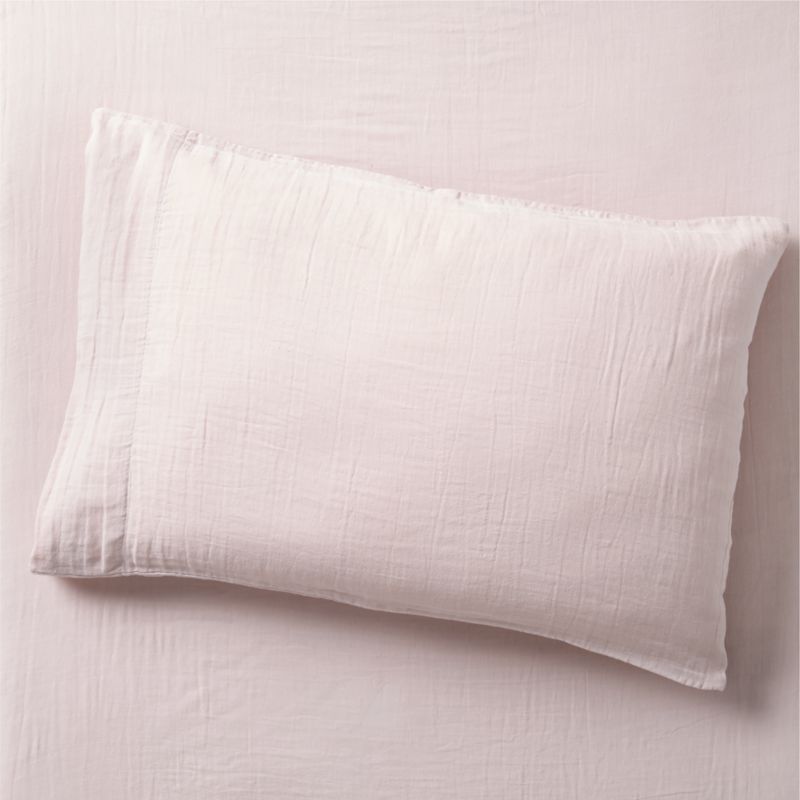 Supersoft Lilac Rose Organic Cotton Gauze Kids Pillowcase