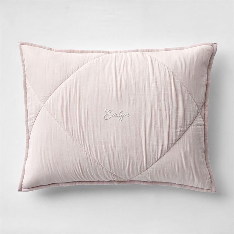 Supersoft Lilac Rose Quilted Cotton Gauze Kids Pillow Sham - image 4 of 6