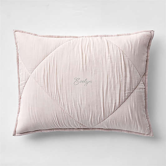 Supersoft Lilac Rose Quilted Organic Cotton Gauze Kids Pillow Sham