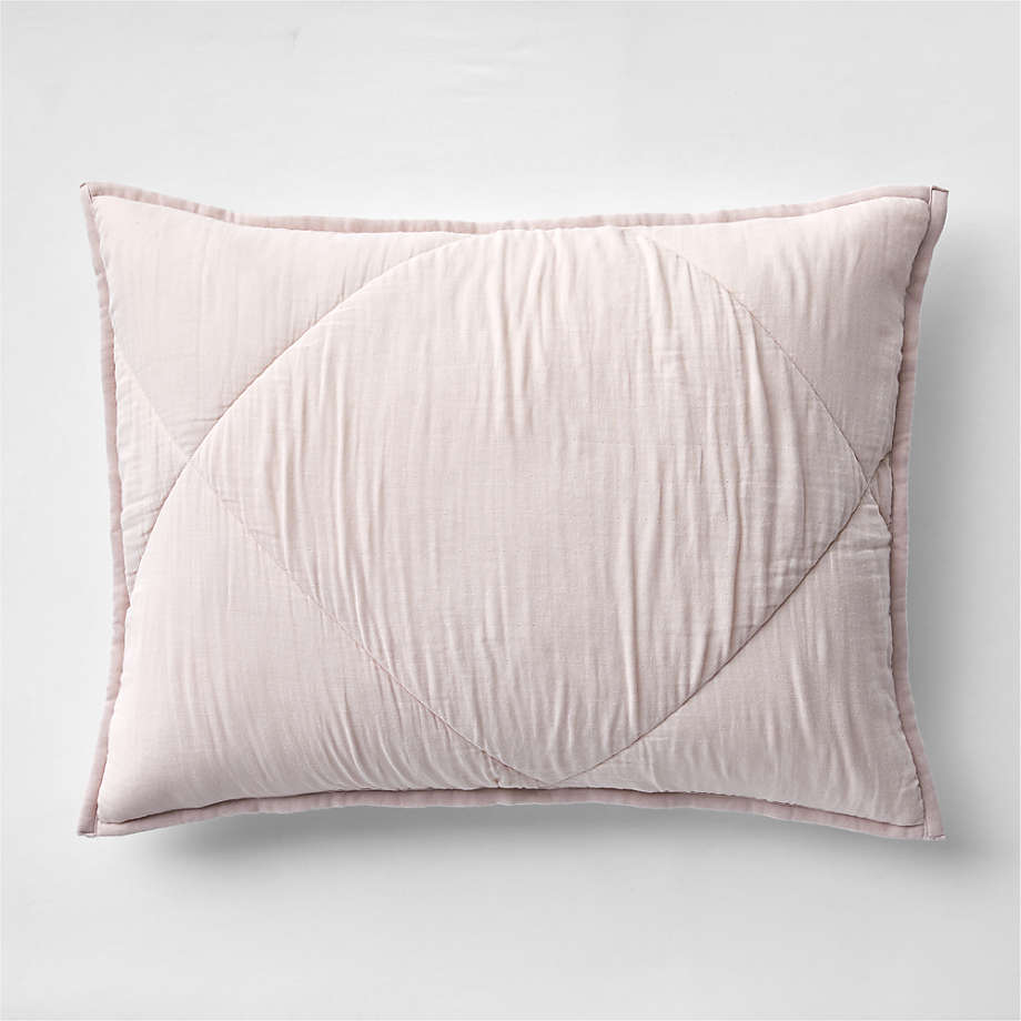 Supersoft Mauve Rose Quilted Cotton Gauze Kids Pillow Sham Crate & Kids