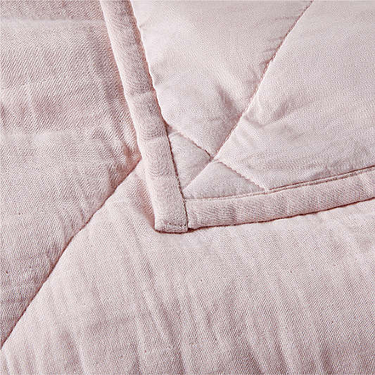 Supersoft Lilac Rose 100% Organic Cotton Gauze Kids Full/Queen Quilt