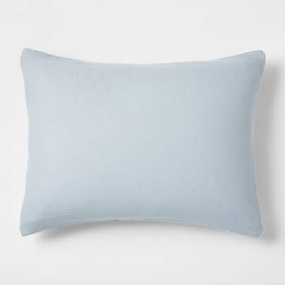 Supersoft Kids Mist Blue Organic Cotton Gauze Pillow Sham