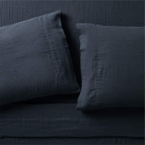 Supersoft Midnight Navy Blue Organic Gauze Kids Pillowcase