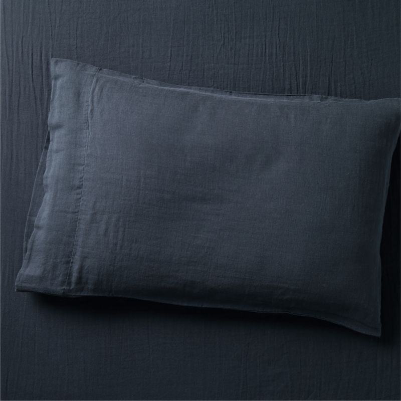 Supersoft Midnight Navy Blue Organic Gauze Kids Pillowcase - image 0 of 6