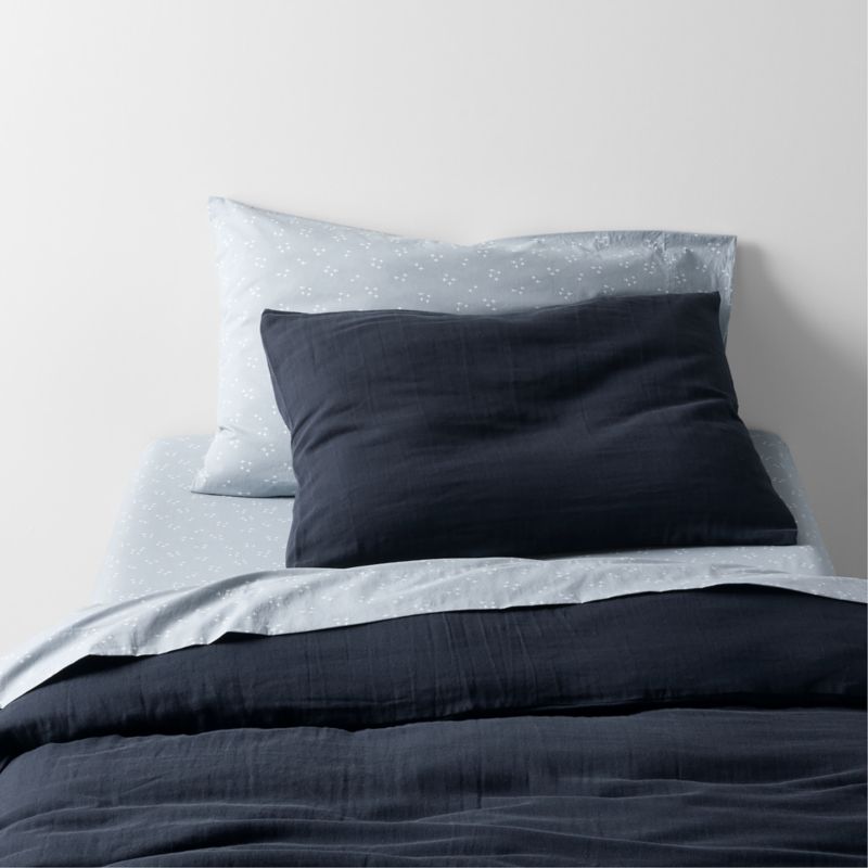 Supersoft Midnight Navy Blue Organic Cotton Gauze Kids Full/Queen Duvet Cover - image 2 of 10