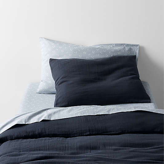 Supersoft Midnight Navy Blue Organic Cotton Gauze Kids Duvet Cover