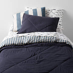Supersoft Midnight Navy Blue Organic Gauze Kids Pillowcase