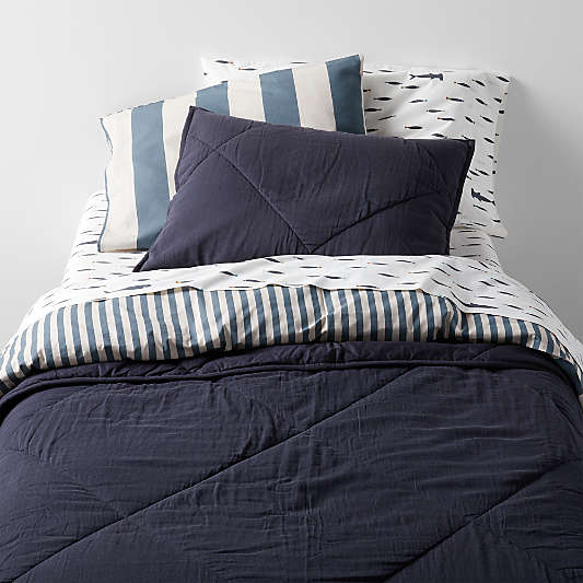 Supersoft Midnight Navy Blue Cotton Gauze Kids Quilt