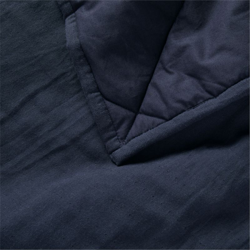 Supersoft Midnight Navy Blue Cotton Gauze Kids Twin Quilt - image 6 of 8