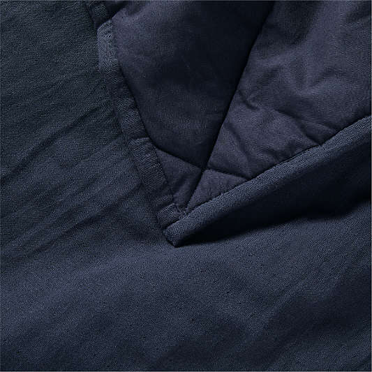 Supersoft Midnight Navy Blue Organic Cotton Gauze Kids Quilt