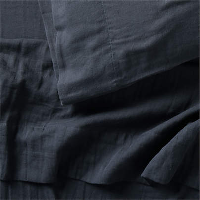 Supersoft Midnight Navy Blue Organic Cotton Queen Gauze Kids Sheet Set