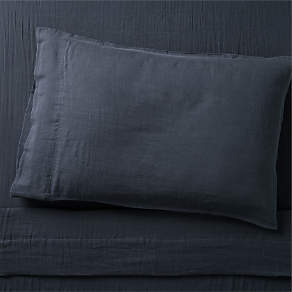 Supersoft Midnight Navy Blue Organic Gauze Kids Pillowcase
