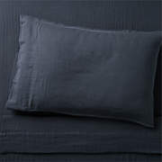 Supersoft Midnight Navy Blue Organic Gauze Kids Pillowcase