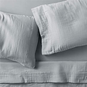 Supersoft Kids Mist Blue Organic Cotton Gauze Pillowcase