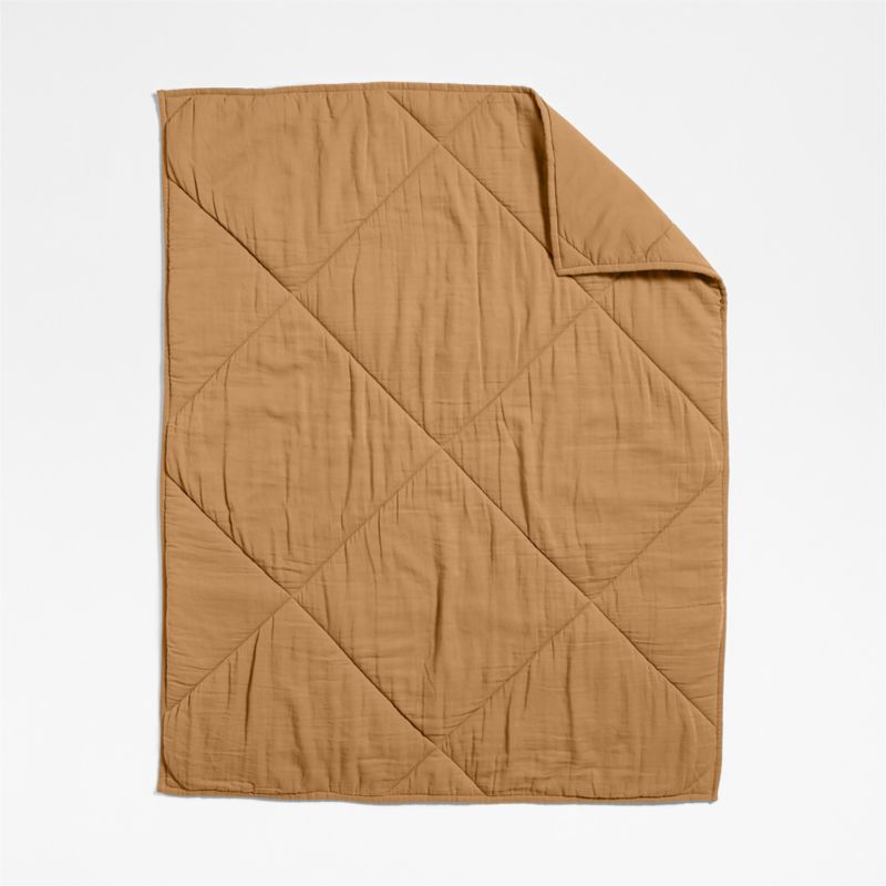Brulee Brown Supersoft Cotton Gauze Baby Crib Quilt