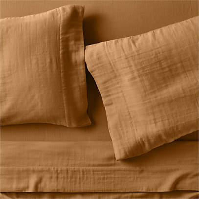 Supersoft Kids Brulee Brown Gauze Organic Cotton Queen Sheet Set