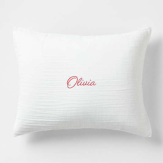Supersoft Pampas Ivory Organic Cotton Gauze Kids Pillow Sham