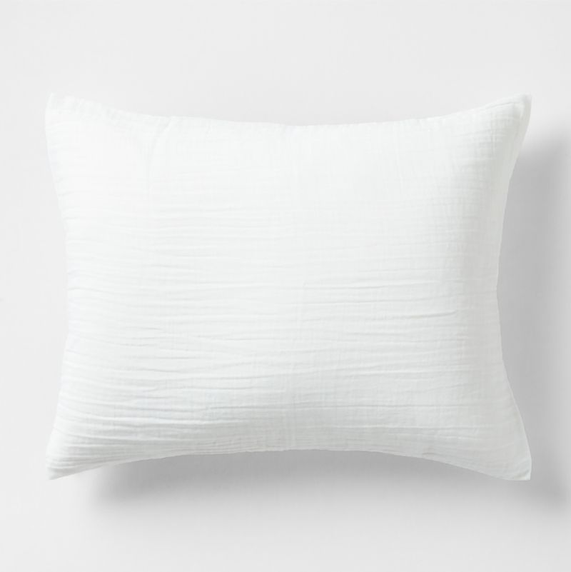 Viewing product image Supersoft Kids Pampas Ivory Organic Cotton Gauze Pillow Sham - image 1 of 9