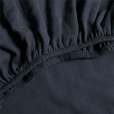 View Supersoft Midnight Navy Blue 100% Organic Cotton Gauze Baby Crib Fitted Sheet details