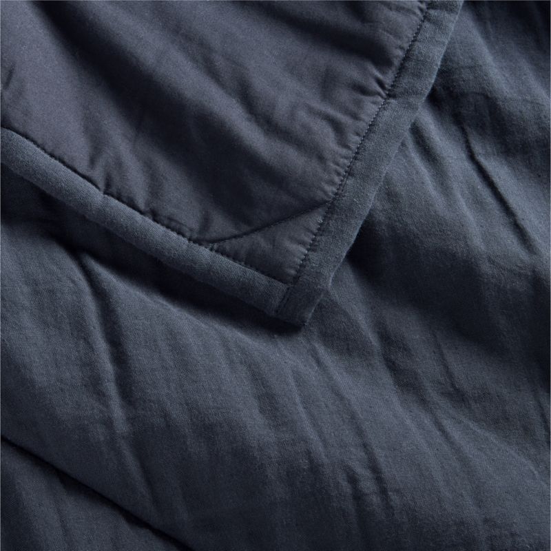 Supersoft Midnight Navy Blue Cotton Gauze Baby Crib Quilt - image 5 of 7