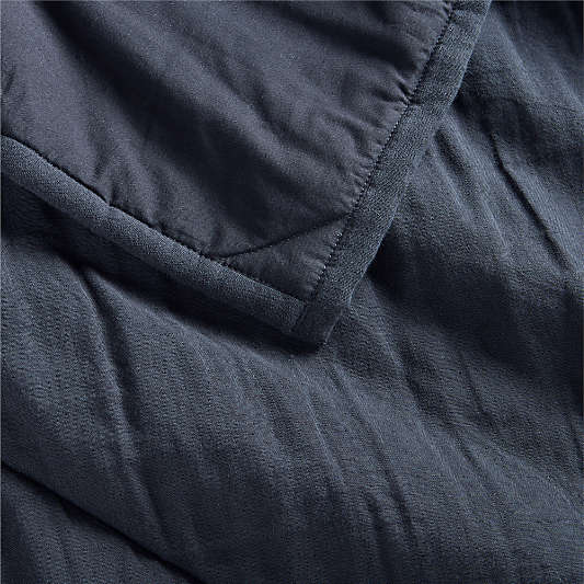 Stax Mist Blue 100% Organic Cotton Baby Crib Fitted Sheet