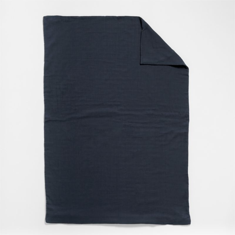 Supersoft Midnight Navy Blue Organic Cotton Toddler Duvet Cover - image 2 of 4