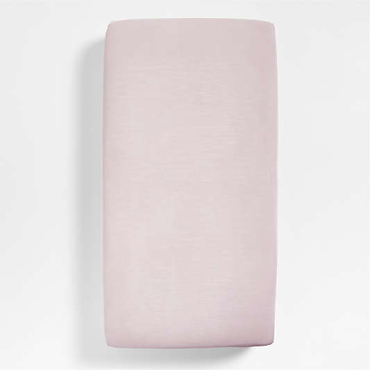 Supersoft Lilac Rose Organic Cotton Gauze Baby Crib Fitted Sheet