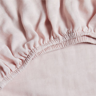 View Supersoft Lilac Rose Organic Cotton Gauze Baby Crib Fitted Sheet details