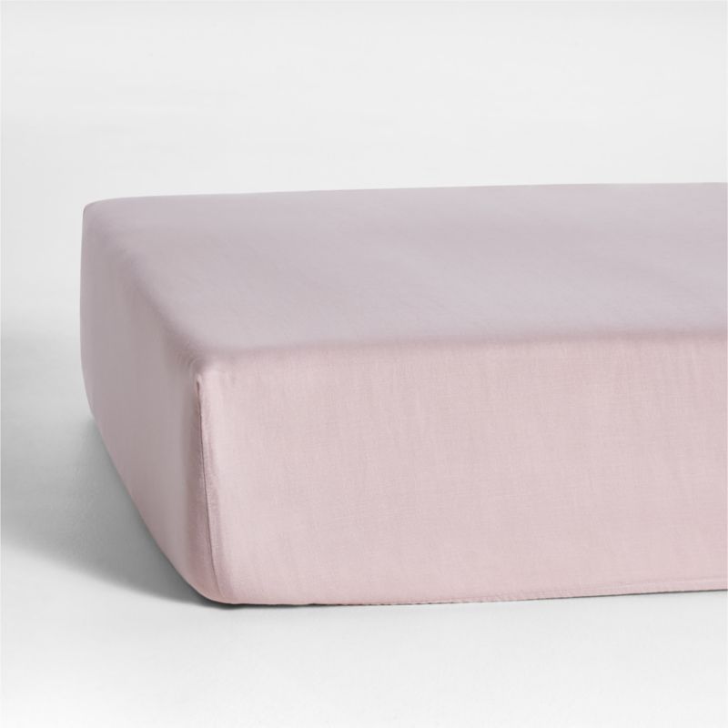 Supersoft Lilac Rose Organic Cotton Gauze Baby Crib Fitted Sheet