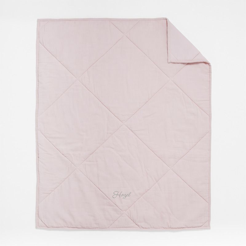 Supersoft Lilac Rose Cotton Gauze Baby Crib Quilt - image 4 of 8